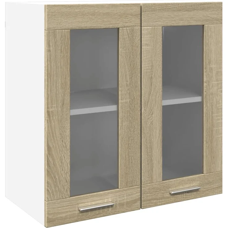 vidaXL Hängeglasschrank Sonoma-Eiche 60x31x60 cm Holzwerkstoff 849632 – Bild 2