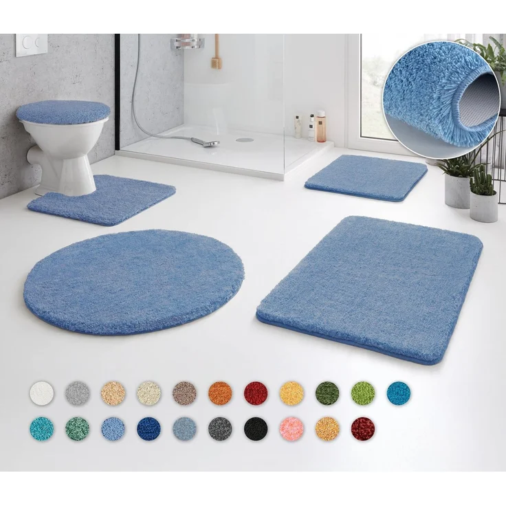 Kleine Wolke Badematte Badteppich Relax, Höhe 3 mm, fußbodenheizungsgeeignet, 100% Polyacryl, rechteckig – Bild 5