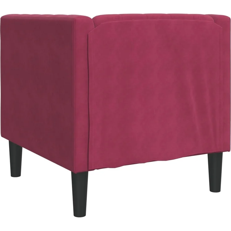 vidaXL Chesterfield-Sessel Weinrot Samt 372677 – Bild 5