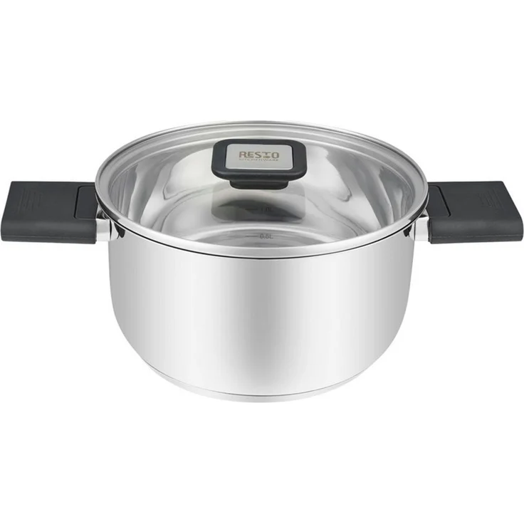RESTO Kitchenware Kochtopf Anser, energiesparend und spülmaschinenfest, im Geschenkkarton, Edelstahl 18/10 (2-tlg), Geeignet für alle Herdarten, auch Induktion, mit klappbaren Griffen – Bild 1