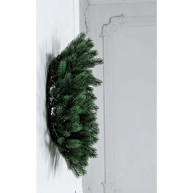 EveXmas Altair Premium Weihnachtskranz Grün 45 cm, künstlicher Türkranz, 68 Zweige, 408 PE-Spritzguss-Triebe, 100% PE, flammhemmend – Bild 3