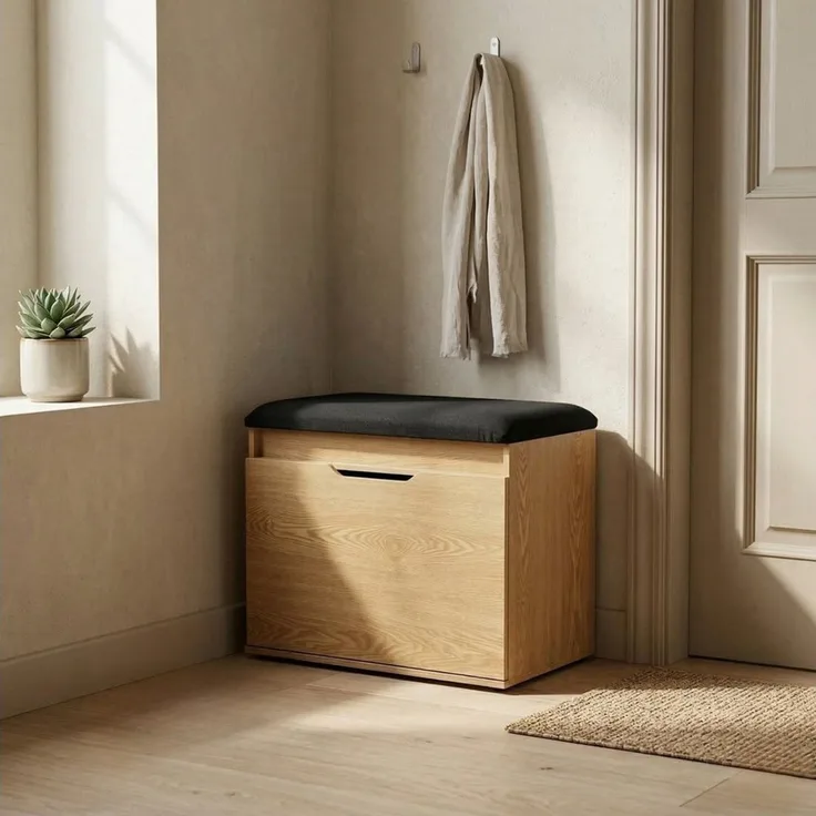 BOXIMO Schuhschrank Schuhschrank mit Sitzfläche und Stauraum VIRA, 60 x 50 x 35 cm (Schuhschrank GRADIA mit Sitzbank)