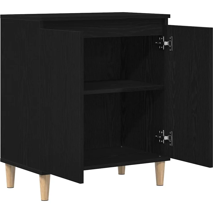 vidaXL Sideboard Schwarz 60 x 35 x 70 cm Holzwerkstoff 862593 – Bild 4