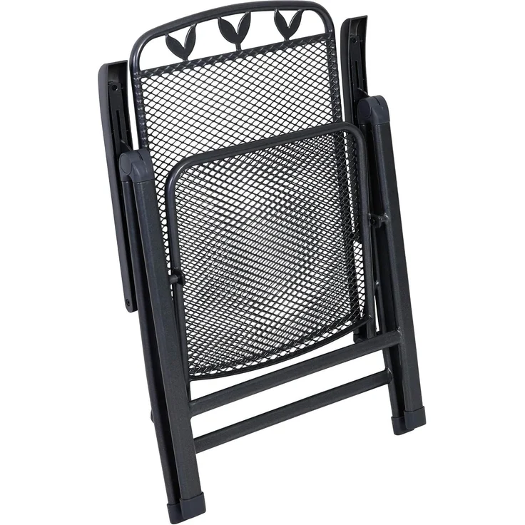greemotion Klappstuhl Toulouse klappbar wetterfest verstellbar Gartenstuhl Balkonstuhl 58x108x64 cm eisengrau – Bild 8