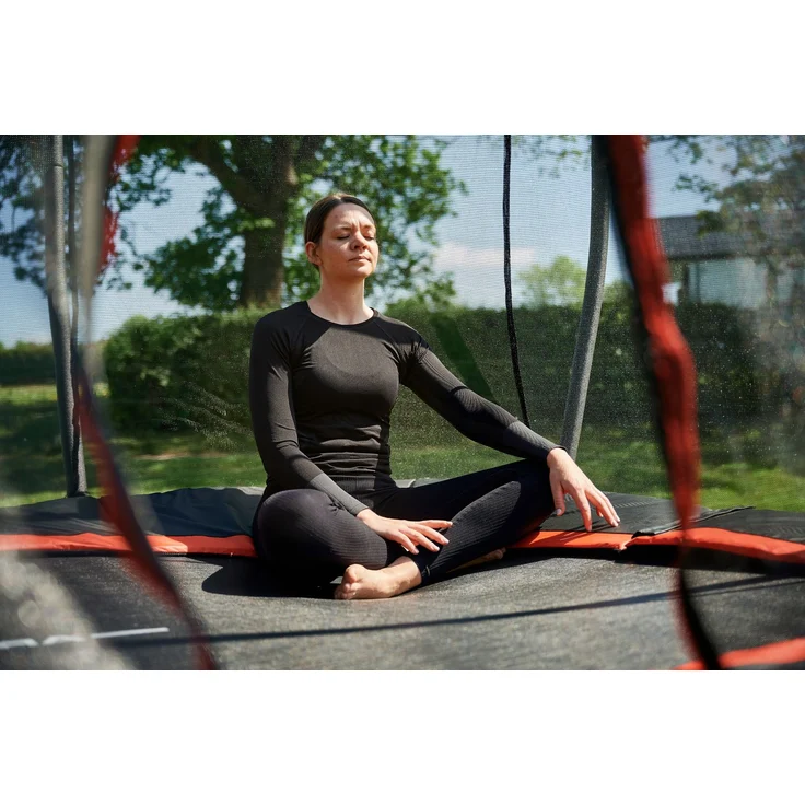 Hudora '4square' Trampolin mit Sicherheitsnetz, Stahl schwarz, 288 x 410 x 272 cm – Bild 4