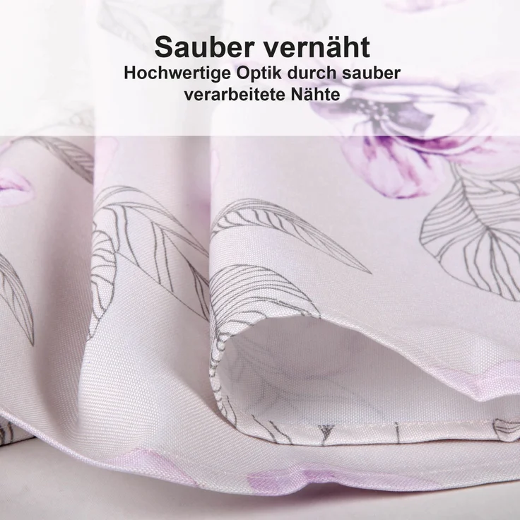 Tischdecke Sommer mit brillantem Druck ( Mitteldecke 80x80cm ) "Blumen" Frühling Tischdekoration für den Esstisch - ÖKO Tex Standard 100 - Unterlage – Bild 4