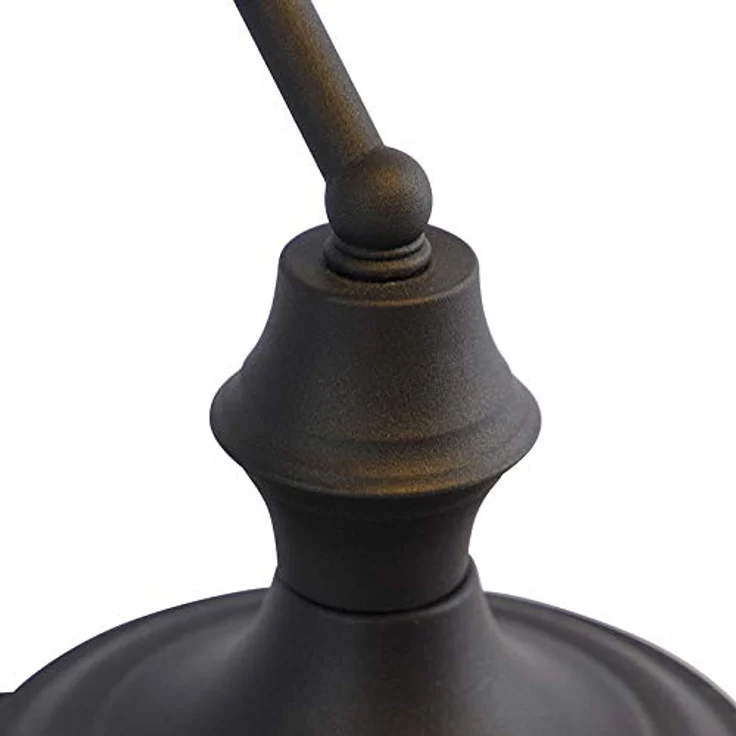 QAZQA Klassische Notarlampe schwarz mit Opalglas, Dimmbar, 34,5 cm Höhe – Bild 8