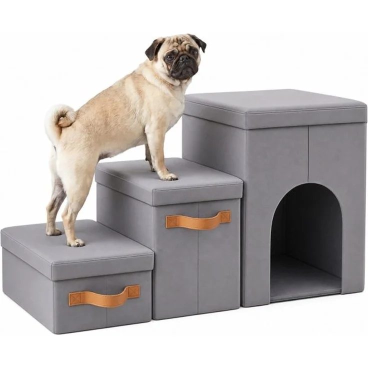 Relaxdays Faltbare Hundetreppe mit 3 Stufen – Bild 1