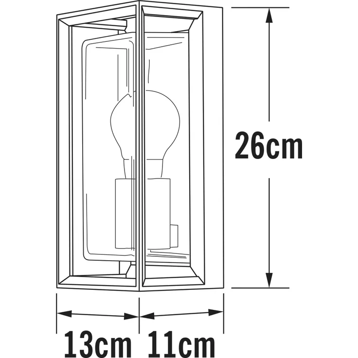KONSTSMIDE Wandleuchte Brindisi Glas Mattschwarz 434032 – Bild 6