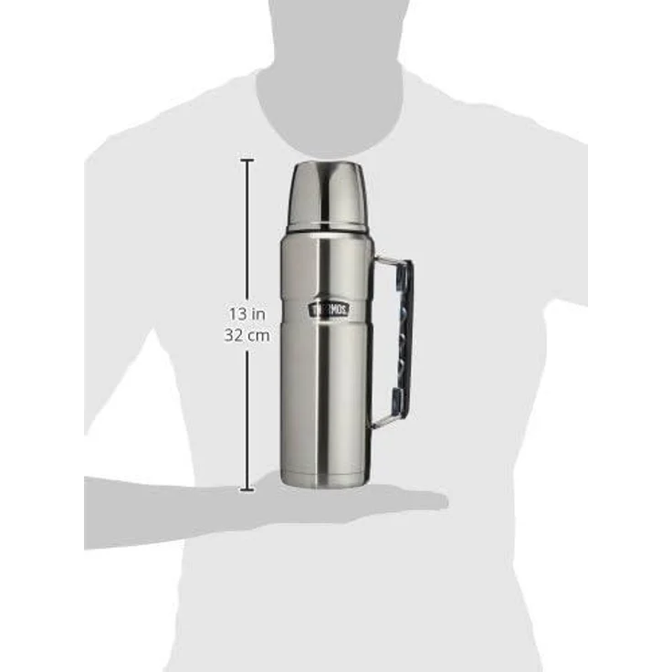 Thermos Isolierflasche 'King', 1, 2 L, edelstahl – Bild 3