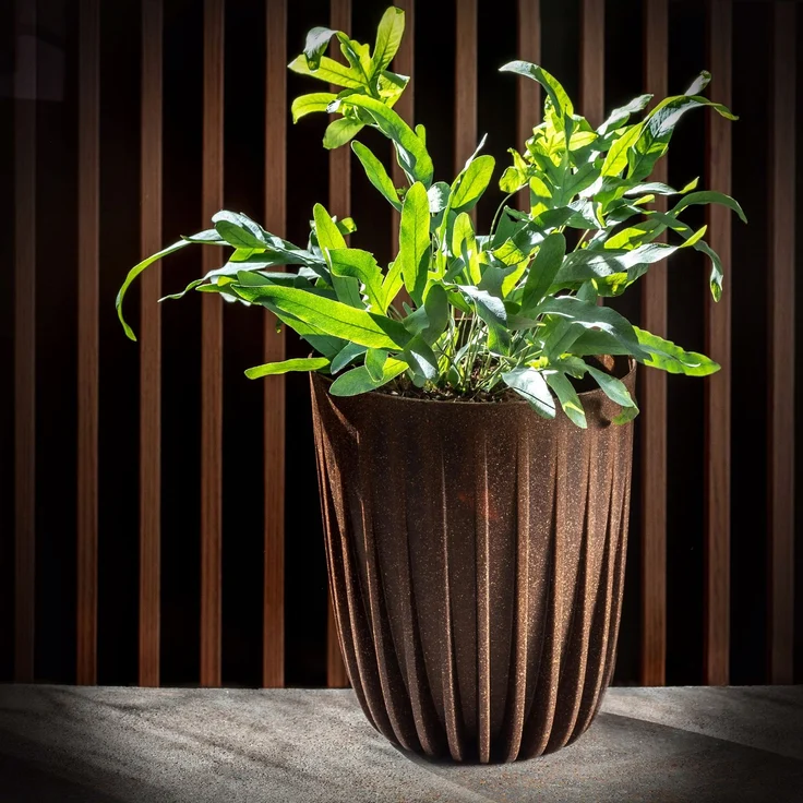 KADAX Öko-Blumentopfabdeckung + brauner Einsatz 30x36 cm – Bild 5
