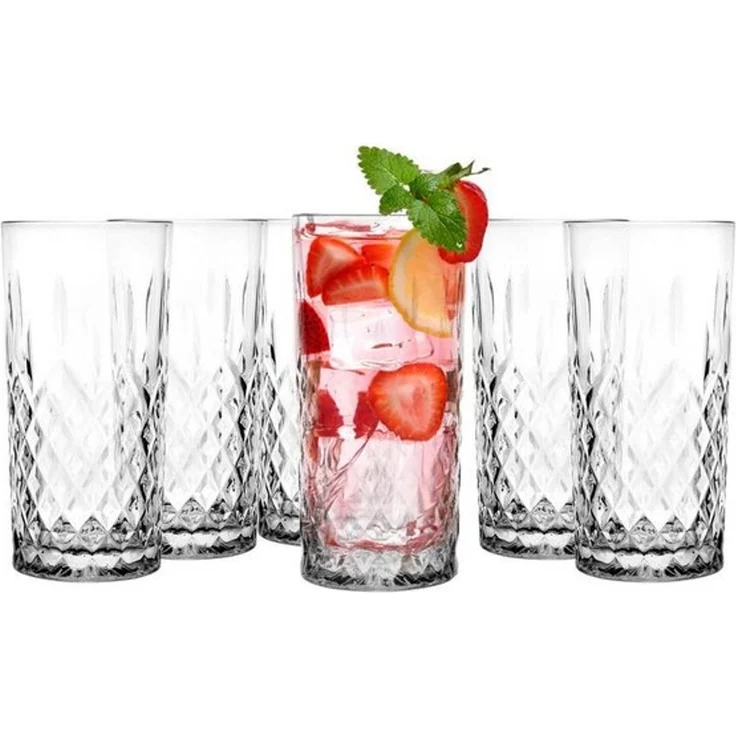 KONZEPT Gläser-Set Trinkgläser Set Wassergläser 6/12er Set für Cocktails, Softdrinks, 6-tlg, Glas-Set, 300 ml – Bild 4