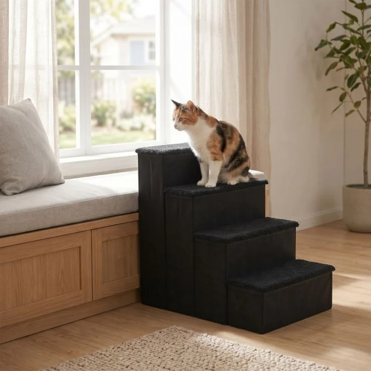 Relaxdays Faltbare Hundetreppe mit Stauraum – Bild 3