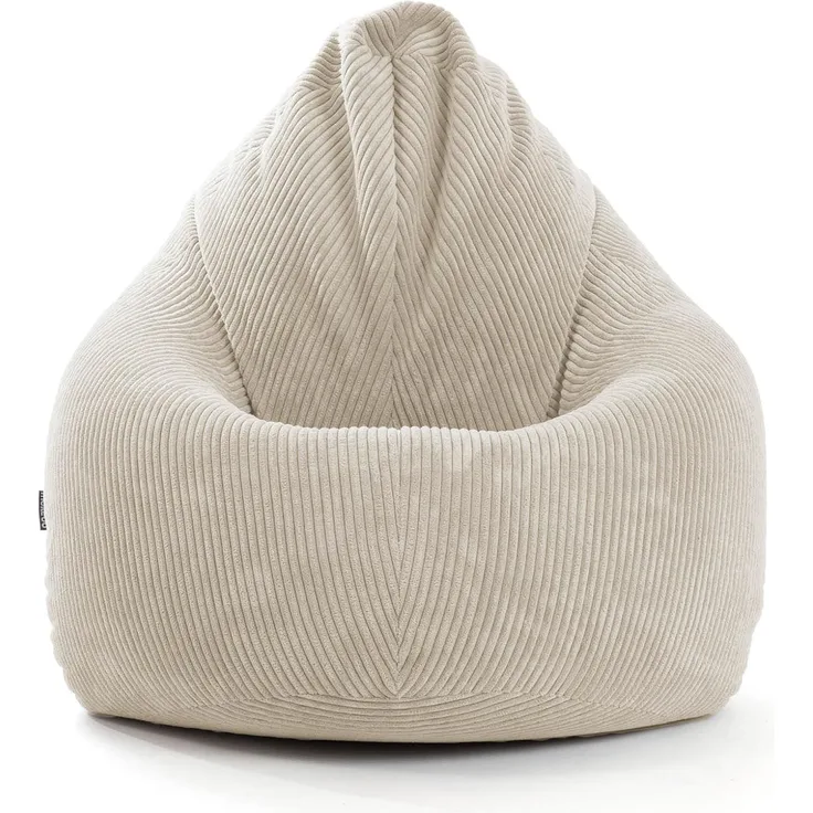 mokebo Sitzsack Der Tagträumer (aus Cordstoff), Bean Bag XXL aus Cord in Beige, Sitzkissen, Gaming Stuhl, Bodenkissen
