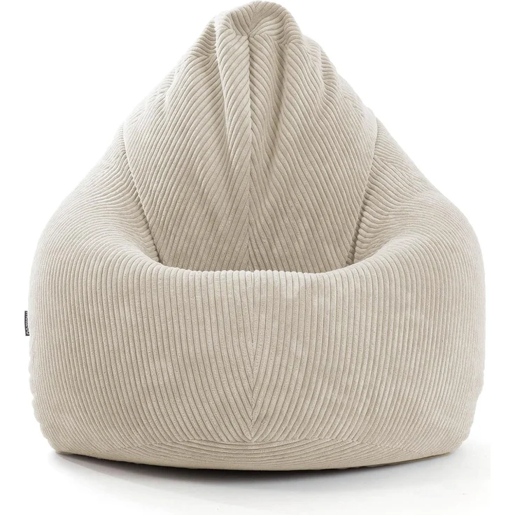mokebo Sitzsack Der Tagträumer (aus Cordstoff), Bean Bag XXL aus Cord in Beige, Sitzkissen, Gaming Stuhl, Bodenkissen