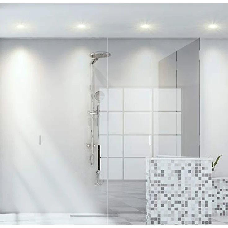 SSC-LUXon BEDA Einbauleuchte LED flach IP65, tauschbares 4W neutralweißes LED Modul für Dusche und Bad, matt weiß, 230V – Bild 3