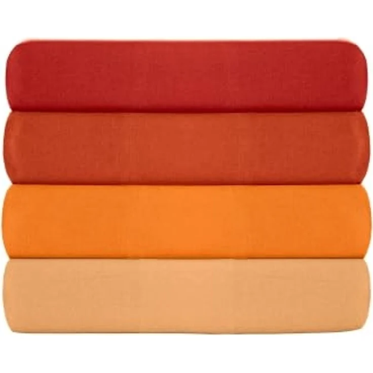 L'essentiel Maison 'Tonne Orage - True' Ranforce Spannbettlaken Double XL (FR) (IT) (ES) (DE), Zimt, 200+30 x 140 cm – Bild 4