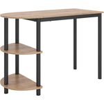 Küchentisch Freetown Goldkraft Eiche/Schwarz 110 x 50 cm mit offene Ablagen Vicco