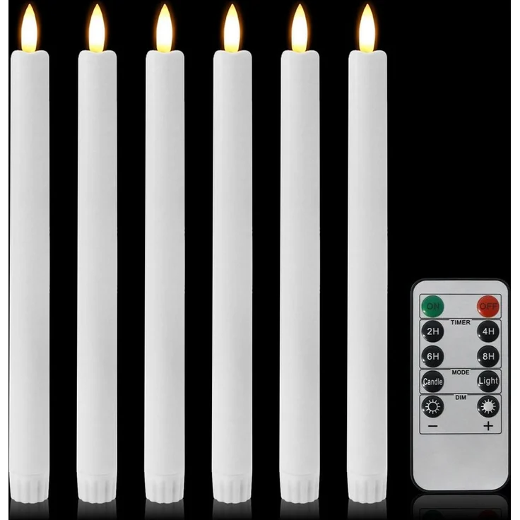 OZAVO LED-Kerze 12pcs LED Weihnachten Kerzen mit Fernbedienung und timer,weiß, 2 Modi, flackernde Kerzen für Hochzeiten, Partys, Festivals – Bild 1