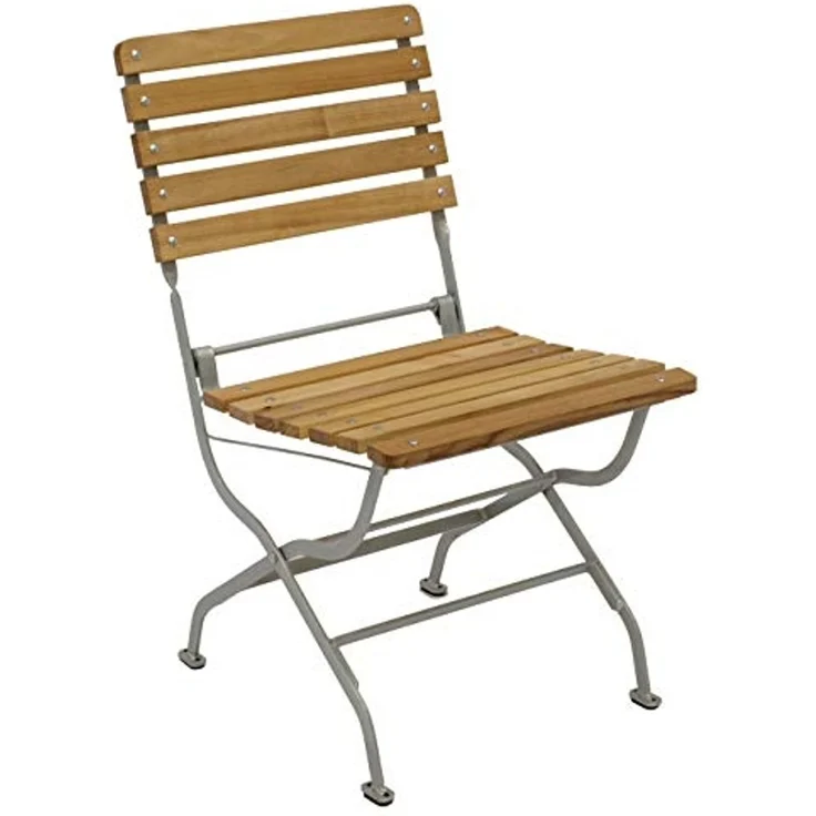 DEGAMO PASSAU Garnitur 3-teilig, Metall + Robinie, verzinkt/natur, Tisch 70x70cm – Bild 2