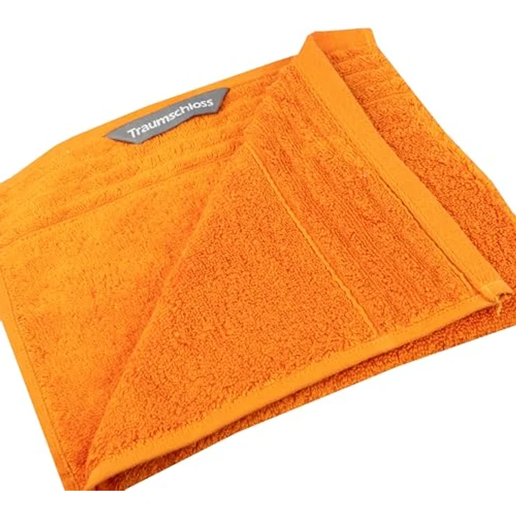 Traumschloss Gästehandtuch Premium-Line, Frottier (1-St), 100% amerikanische Supima Baumwolle mit 600g/m², Orange – Bild 3