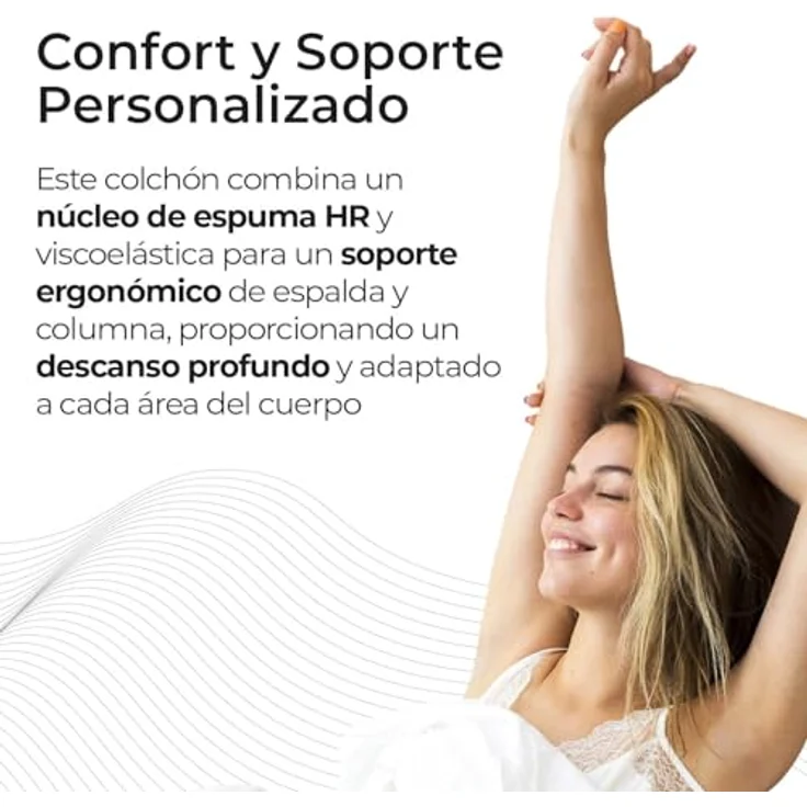Somnia Descanso Viskoelastische Matratze Medical Premium 120x190 cm, ergonomisch und bequem, Dicke 30 cm, HR-Kern, milbendicht, antibakteriell und hypoallergen – Bild 6