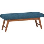 Amazon-Marke Rivet Moderne gepolsterte Haraden-Bank mit Knopftuft, 112 cm breit, Marineblau