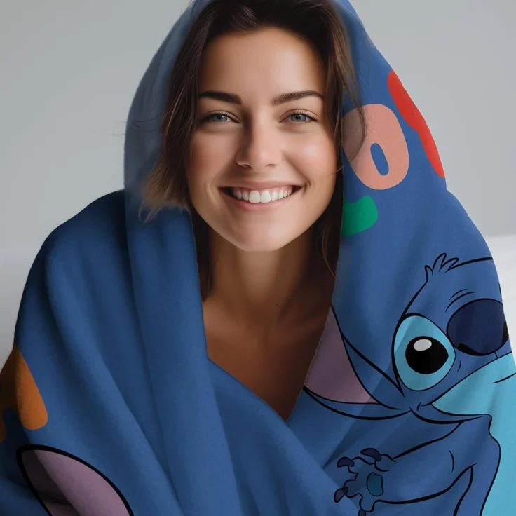 Wohndecke Stitch Aloha, 160x200 cm, kuschelweich, Disney, MTOnlinehandel, Lilo & Stitch das perfekte Geschenk für Mädchen und Jungen – Bild 2