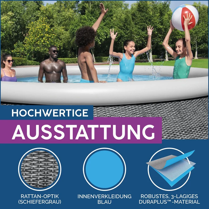 Bestway Fast Set™ Pool-Komplettset, mit Filterpumpe Ø 396x84 cm – Bild 5