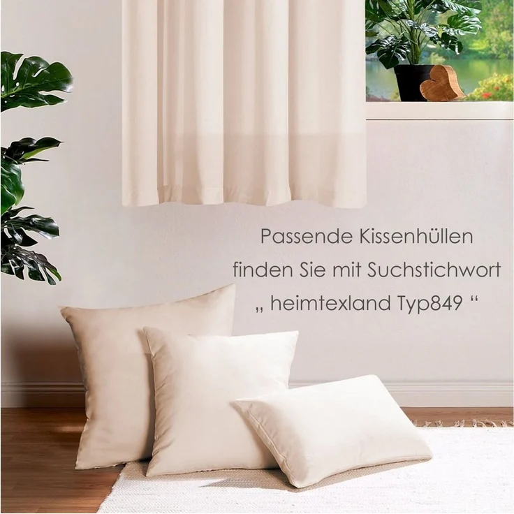 heimtexland Vorhang heimtexland ® Deko Vorhang Baumwolle Dekoschal Blickdicht Einfarbig (1 St), Ösen, blickdicht, Baumwoll-Gemisch, blickdicht – Bild 2