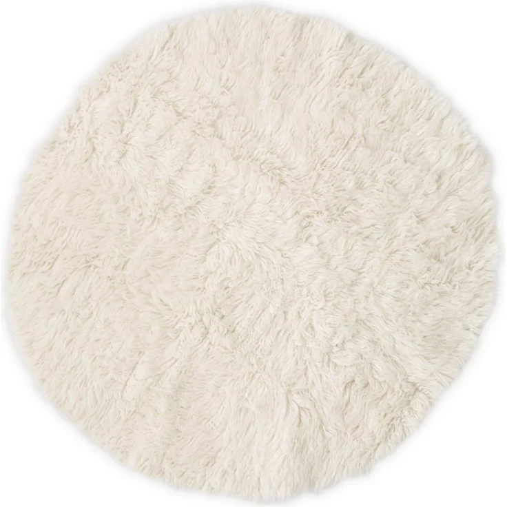 THEKO Wollteppich FLOKOS 1250, rund, Höhe: 40 mm, original griechischer Flokati, Hochflor, Uni-Farben, reine Wolle