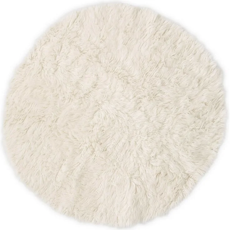THEKO Wollteppich FLOKOS 1250, rund, Höhe: 40 mm, original griechischer Flokati, Hochflor, Uni-Farben, reine Wolle