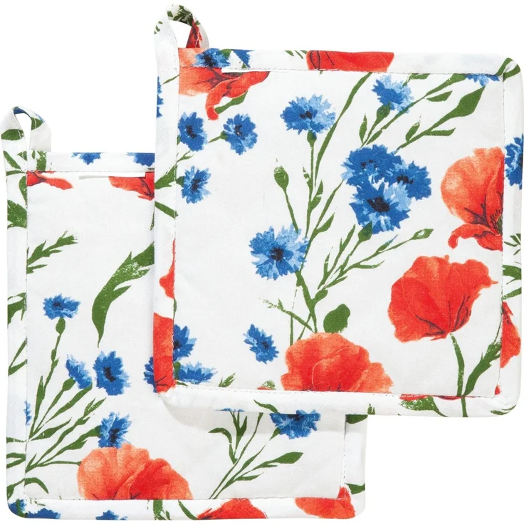 REDBEST Topflappen Topflappen 2er-Pack, Blumen – Bild 1