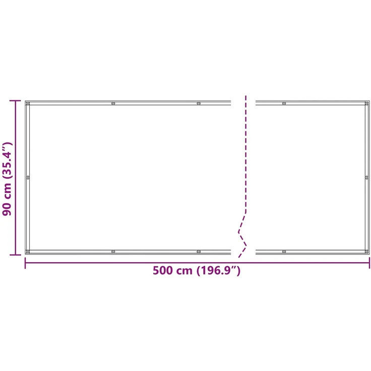 vidaXL Balkonsichtschutz Bordeauxrot 90x500 cm 42030895 – Bild 6