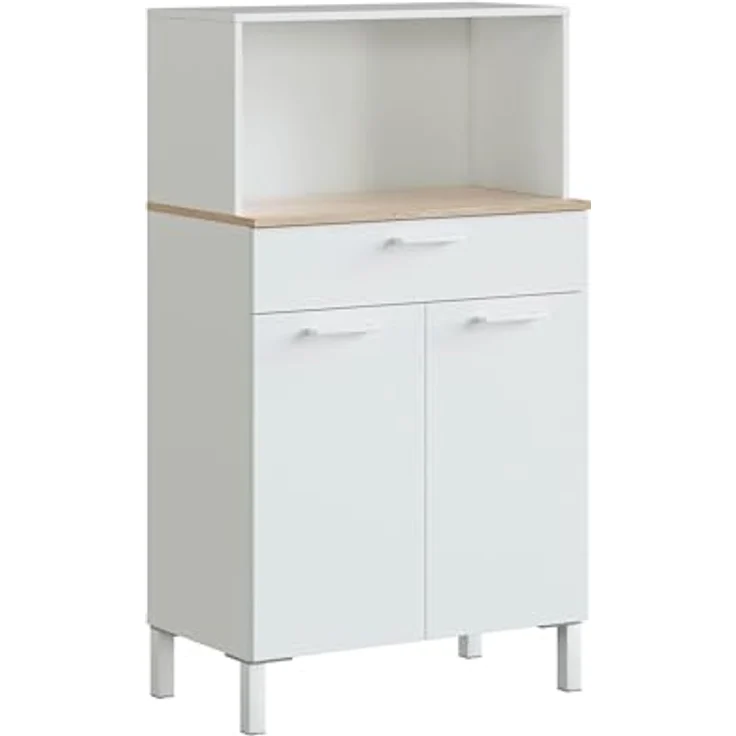 habeig Küchenbuffet Küchenschrank, Singleküche, Mehrzweckschrank, weiß, gross Tiefe ca. 40 cm – Bild 2