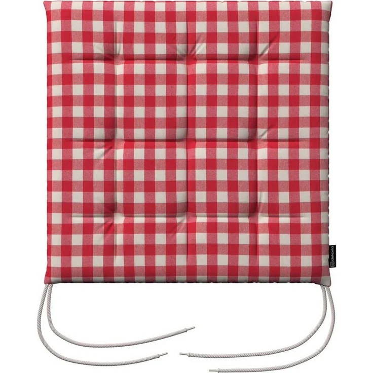 Dekoria Dekokissen Stuhlkissen Jonas mit Bindeschnur 40 x 40 x 3,5 cm, Quadro – Bild 2