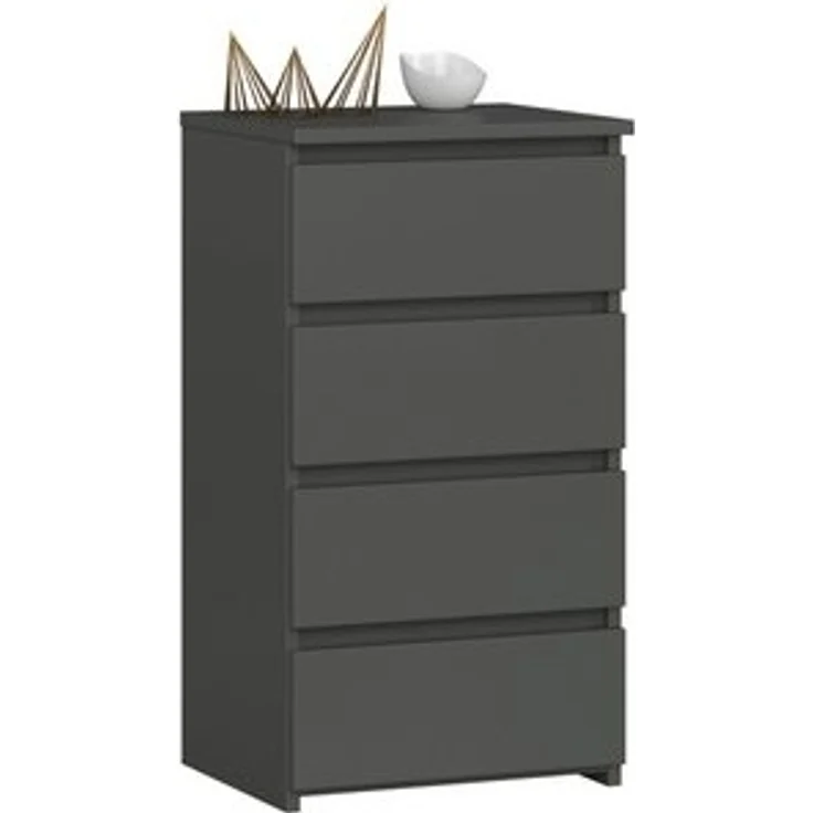 Home Collective Kommode 40 cm breit Holz Highboard Sideboard für Flur Schlafzimmer Wohnzimmer (Mehrzweckschrank Schrank schmal Kommode Schlafzimmer mit Schubladen), Kinderzimmer Organizer, 73 cm hoch mit 4 Schubladen graphit – Bild 6
