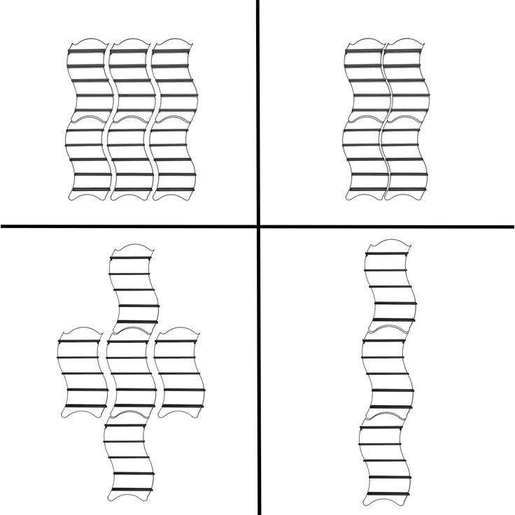 DanDiBo 2er Set Weinregal Metall Schwarz Wand erweiterbar für 10 Flaschen Lento Flaschenregal 96270 Flaschenständer Weinflaschenhalter Flaschenhalter – Bild 4