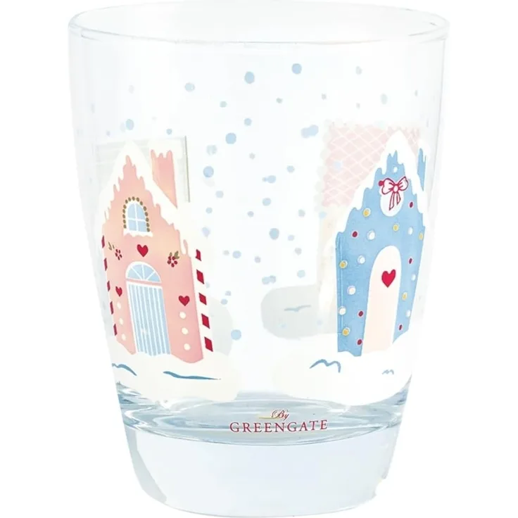 Greengate Glas Laura homes Wasserglas dusty blue 0,3 l, Glas