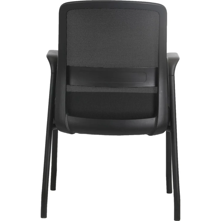 XORA 'EDIN' Besucherstuhl Sitz Bezug Stoff Rücken Netzbezug Mesh, schwarz, 62 x 122 x 61 cm, 140 kg belastbar – Bild 2