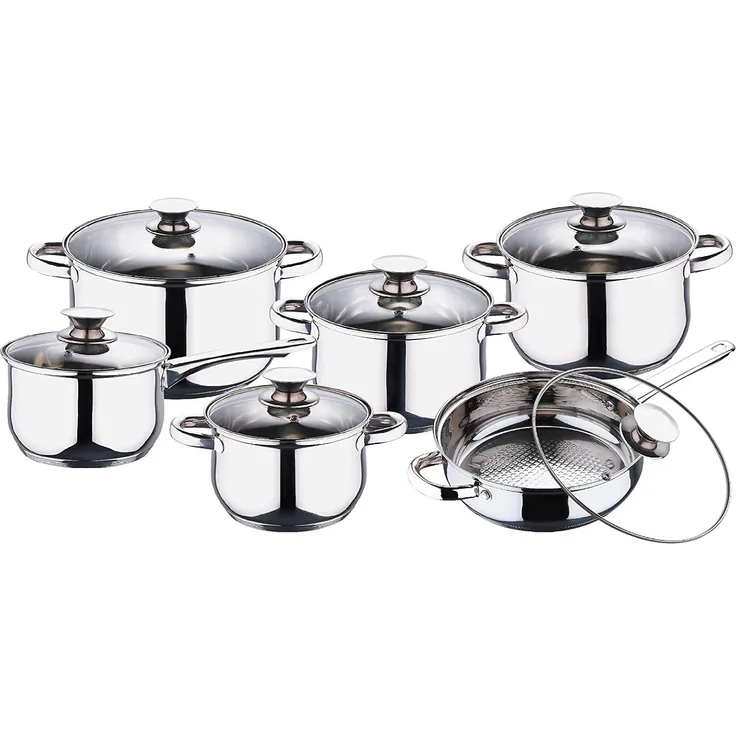 Blaumann Blaumann Topfset aus Edelstahl 12 Stk. Gourmet LineBL1031