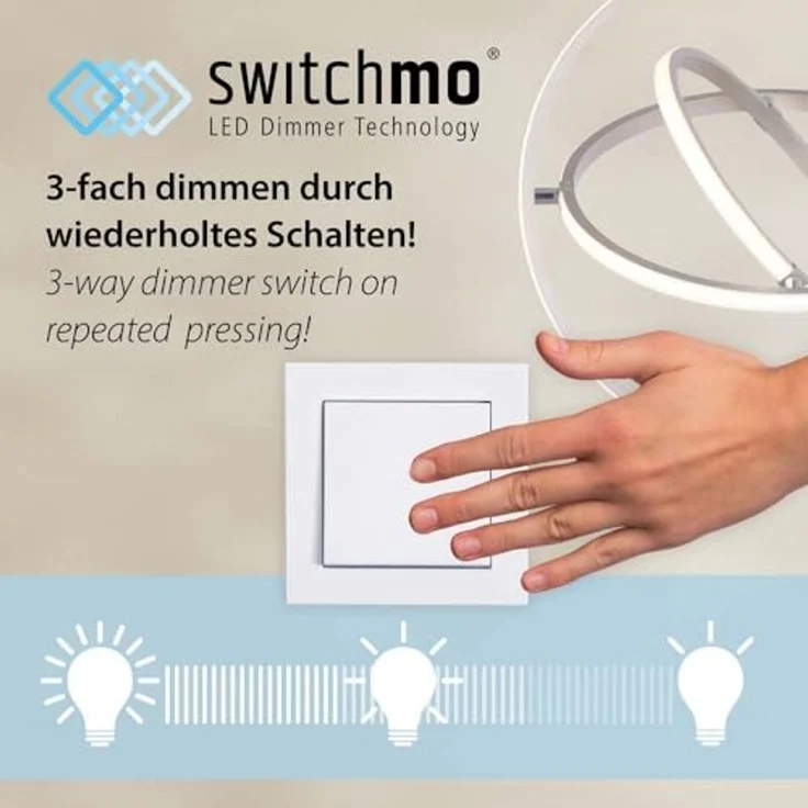JUST LIGHT 15402-18 Maria LED Pendelleuchte schwarz 3-Step Dim 3000K – Bild 5