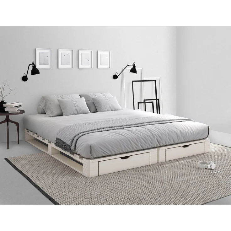 Home affaire Palettenbett "ALASCO " BESTSELLER! Mit Schublade, zertifiziertes Massivholz, erweiterbar zum Doppel- oder Familienbett – Bild 5