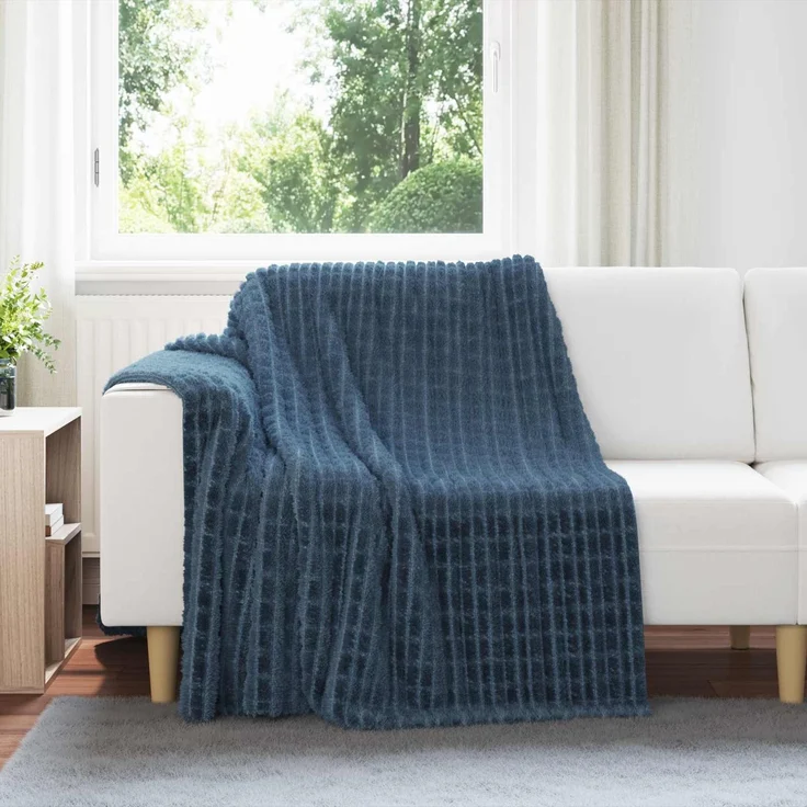vidaXL Wohndecken 6 stk. Marineblau 200 x 150 cm 4,5 kg Fleece 42016958 – Bild 1