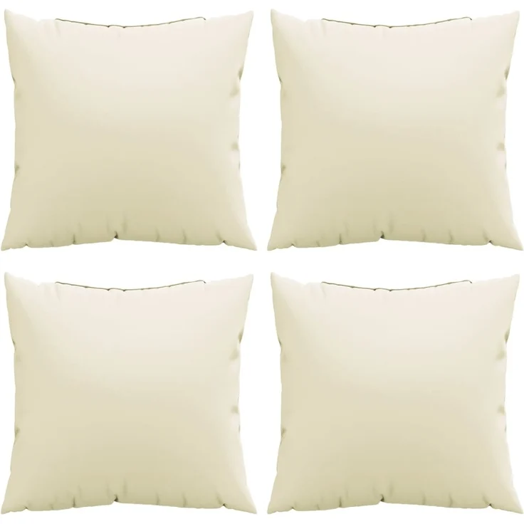 vidaXL Sofakissen 4 Stk. Creme 50x50 cm Stoff – Bild 3