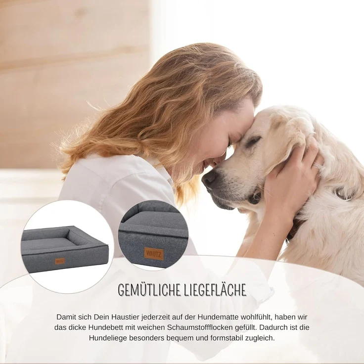 Hundebett "BOXBED" XL 105x80x19 cm Anthrazit"" – Bild 3