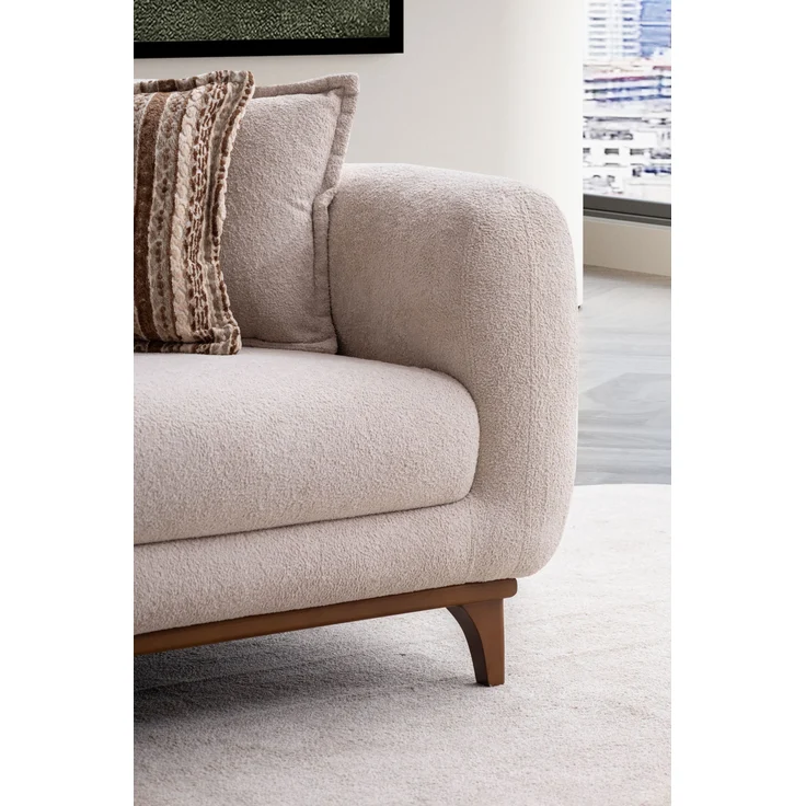Sitzgruppe/Sofa Set - Wohnzimmergarnitur "Banksia" 3+3+1-Beige – Bild 12