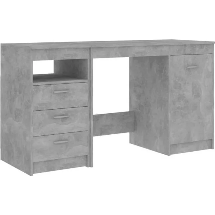 vidaXL Schreibtisch Betongrau 140x50x76 cm Holzwerkstoff 3054784