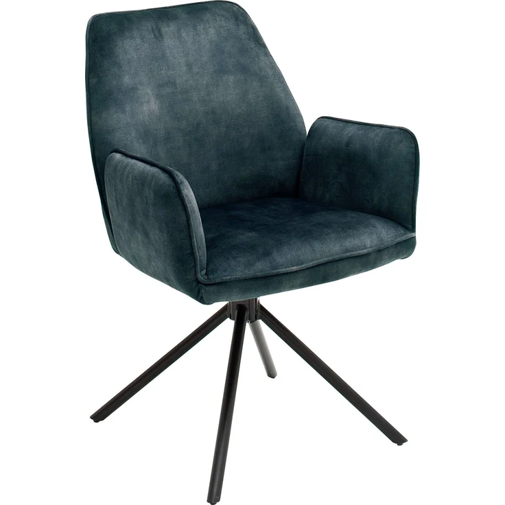 Esszimmerstuhl >Ottawa< mit Armlehne in Petrol - 60x89x64 (BxHxT) 180 °drehbar – Bild 1