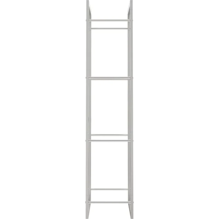 vidaXL Brennholzregal 50x28x132 cm Edelstahl 357861 – Bild 4